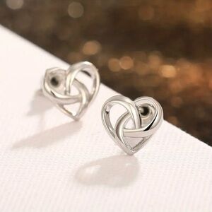 Classic Hollow Heart Knot Earrings